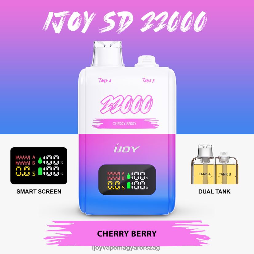 iJOY SD 22000 egyszer használatos Z424R8150 - iJOY Vapes Online cseresznye bogyó