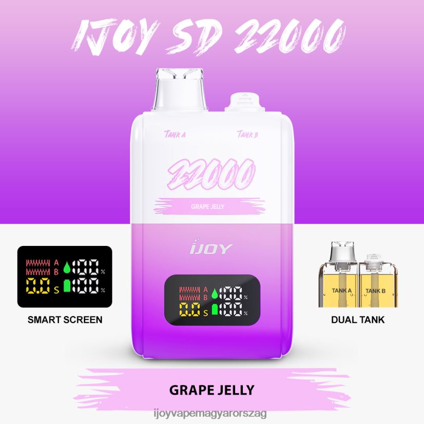 iJOY SD 22000 egyszer használatos Z424R8153 - iJOY E Cigi szőlő zselé